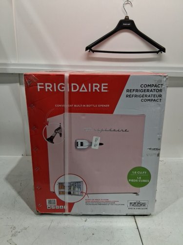 Frigidaire Retro Compact Fridge with Chiller Mini Refrigerator with Built-in Bottle Opener - 46l capacity - pink (model: efr176-pink-6com) image 2