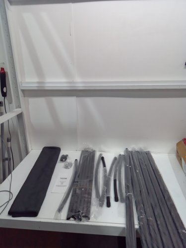 3 Panel Room Dividers and Folding Privacy Screens - 7ft 5" x 6ft - grey/black (model: pftstgsh08 ) image 2