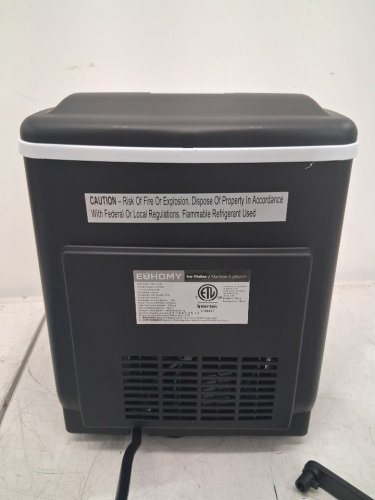 EUHOMY Countertop Ice Maker Machine with Handle, Basket and Scoop - MAKES 26LB/Day - BLACK (MODEL : im-06d / IM001-Bbl-CAEH) image 7