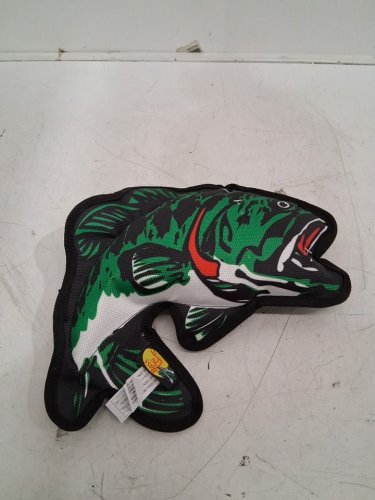 Bass Pro Shops® Bass Fish Dog Plush Toy - GREEN/BLACK (MODEL: YT230532) image 2