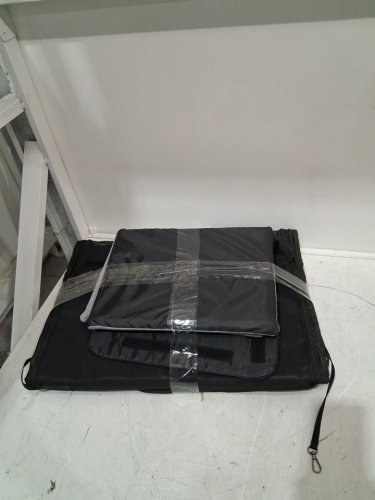groxkox foldable double carrier for small to medium pets - 22" x 14.5" x 14.5" - black image 2