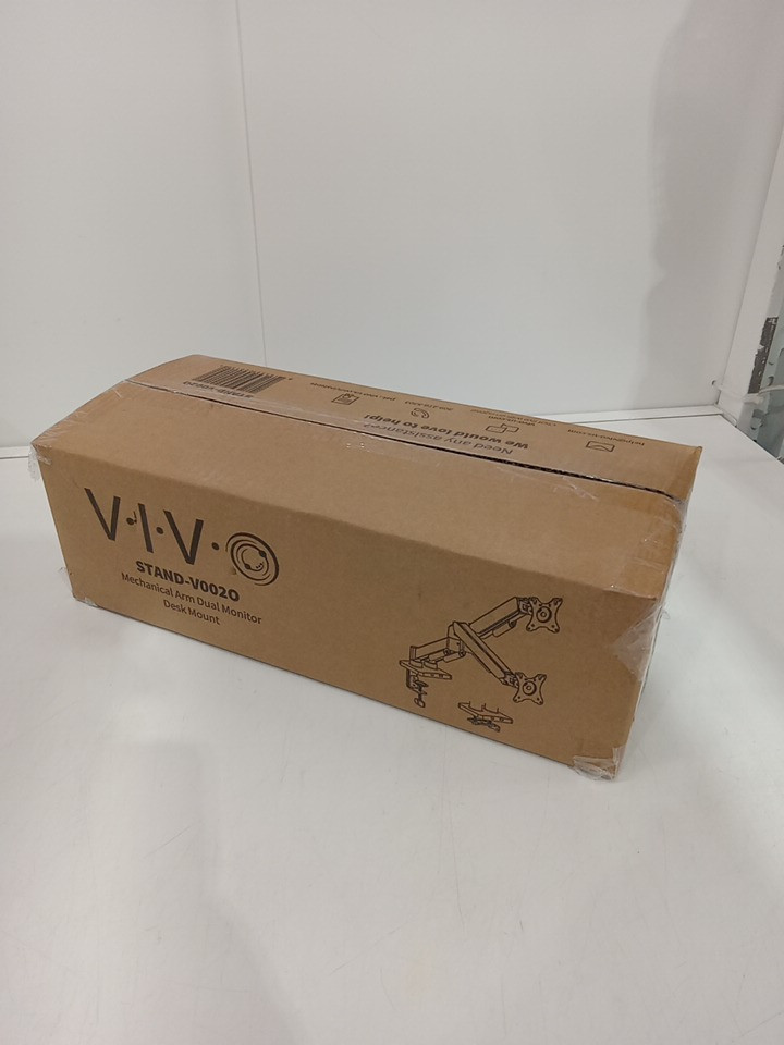 VIVO DUAL MONITOR Pneumatic Arm Desk Mount - UP TO 32" - 19.8lbs max cap/ each - black (model: stand-v002o) image 2