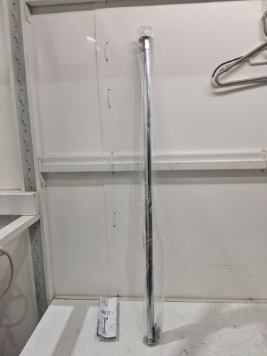 Amazon Basics Adjustable Length Clothes Hanging Rod with wall drill holes - 48" to 72" - chrome (model: ‎GAR-48-72-CHR) image 4
