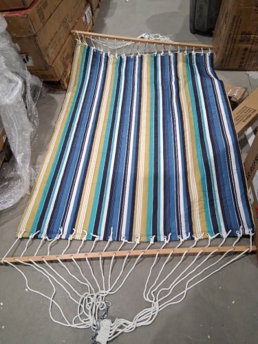 Lazy Daze Quilted Fabric Double Hammock with Spreader Bars - 55"- BEACH (MODEL: HMQFH11N) image 4