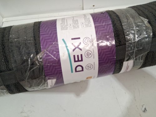 Dexi front door mat indoor/outdoor entryway rug - 4ft x 6ft - Grey/black image 2