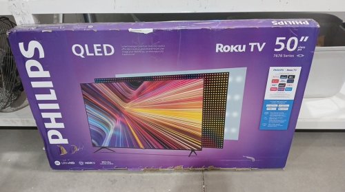 Philips 4K UHD QLED Roku Smart TV - 50" (Model: 50PQL7676) image 2