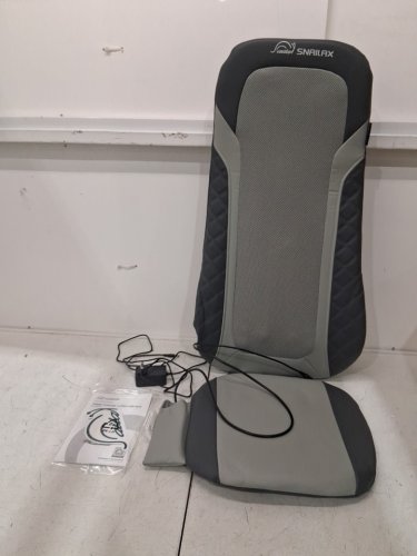 snailax Shiatsu Back Massager with Heat - 44.1” × 16.7” × 5.9” - 3 neck intensities/4 back massage modes/2 heat settings/3 vibration modes - grey (model: sl-22a5) image 2