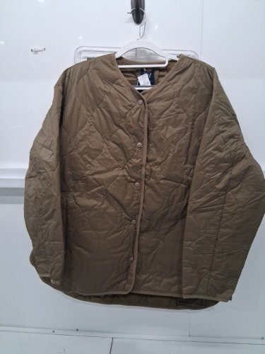 women's gap recycled Lightweight Oversized Quilted Liner Jacket - small - dried moss green (style: 834934-00-4) image 2