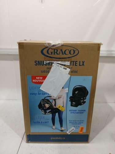 GRACO SNUGRIDE 35 LITE LX INFANT CAR SEAT - GOTHAM FASHION BLACK/GREY (MODEL: 2143034) image 2