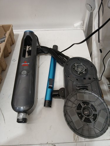 Bissell Spinwave Smartsteam Scrubbing & Sanitizing Spin Mop - 1380W - grey/blue (model: 3897b) image 5