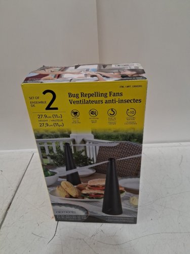 2pk ELEMENTS rechargeable Bug Repeller Fans - black (model: 1990391) image 2