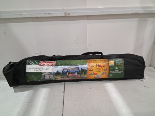 COLEMAN PORTABLE SCREENED CANOPY TENT WITH INSTANT SETUP - 11FT X 11FT - BACK HOME SCREENHOUSE SETS UP IN 60 SECONDS - GREY (MODEL: 2000036712) image 4