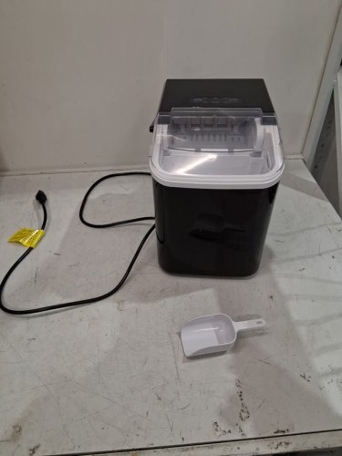 Countertop Ice Maker with Handle and scoop - 26lb - black (model: wbj-10a) image 3