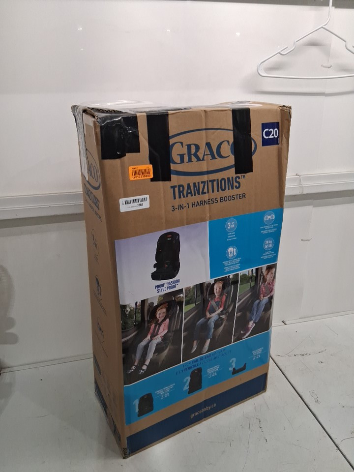 GRACO C20 TRANZITIONS 3-IN-1 HARNESS BOOSTER CAR SEAT - 100LBS CAP - BLACK (MODEL: 2035724) image 2