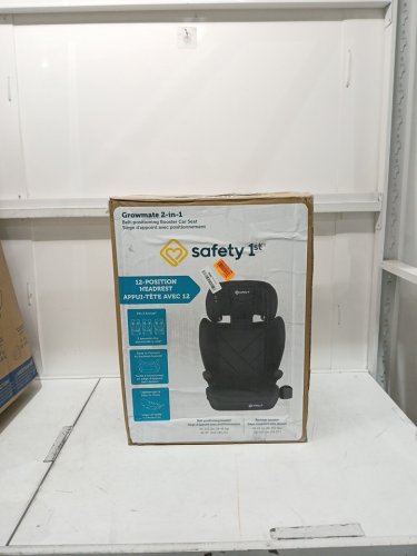 SAFETY 1ST 2-IN-1 LIGHTWEIGHT GROWMATE BELT-POSITIONING BOOSTER CAR SEAT WITH HIGH-BACK TO BACKLESS & ADJUSTABLE HEADREST - BLACK (MODEL: 22267CHHR) image 2