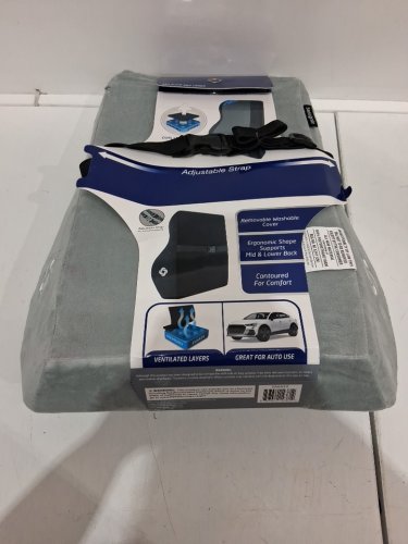 Samsonite Ergonomic Lumbar Support Pillow for office chair - black/grey image 3
