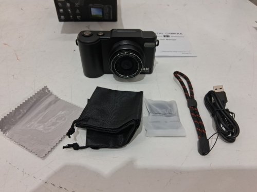 Digital Camera w3ith 18X Zoom - 64MP Camera / 180-Degree Flip Screen / Auto Focus - Black (Model:	DC060-WYJ) image 3