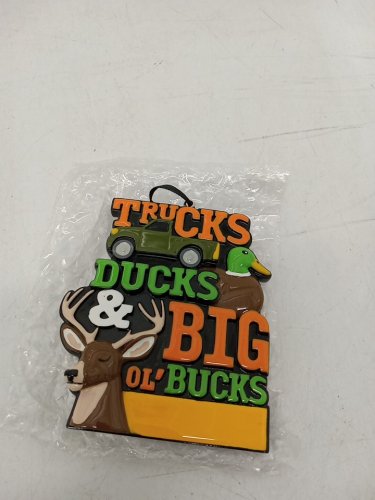 Polarx "Trucks, ducks, and big ol' bucks" polyresin Christmas tree ornament - 3.5" (model: OR2573) image 2