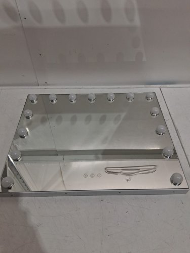 HOLLYWOOD MAKE-UP VANITY MIRROR WITH LIGHTS WITH MINI MIRROR - 18" X 23" - SILVER (MODEL: h6-cdnu-abnd) image 4