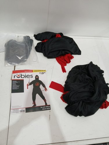 2PC WOMEN'S GOTHIC DOLL COSTUME SET - MEDIUM (8-10) - BLACK / RED (ITEM: 4566A) image 2