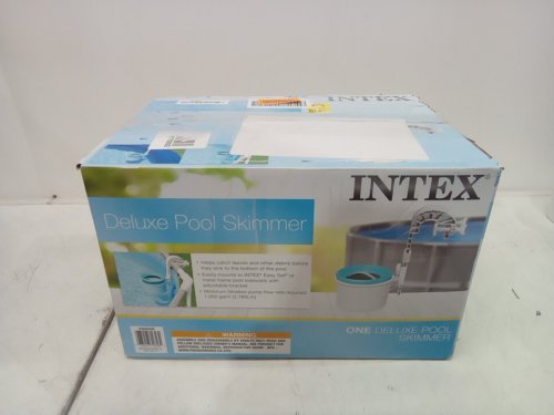 INTEX KRYSTAL CLEAR POOL BASICS ABOVE-GROUND POOL DELUXE WALL-MOUNTED AUTOMATIC SWIMMING POOL SURFACE SKIMMER - BLUE/WHITE (MODEL: 28000E) image 2