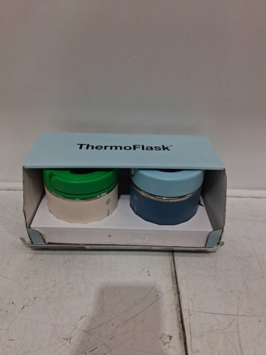 2pk thermoflask insulated food jars - 20oz - green/white & blue/blue (model: 1759351) image 2