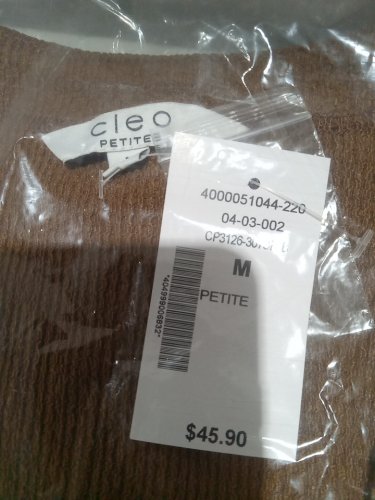 Women's Cleo Petites 3/4 sleeves Cardigan - Medium - Tobacco (style: CR3126-30737TB) image 3