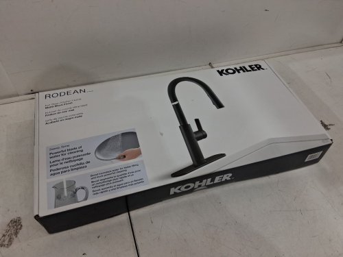 kohler rodeam pull-down kitchen faucet with touch control & 2 spray functions-1.5gpm - matte black (model: R38473-BL / 1806389) image 2