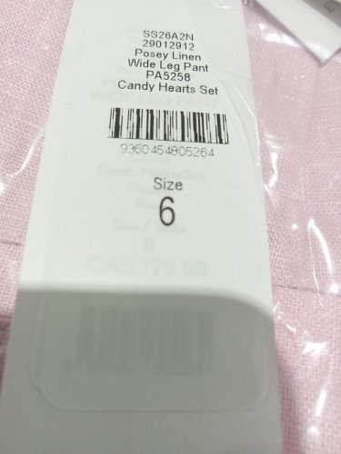 EVER NEW wide leg posey linen pant - size 6 - CANDY HEARTS pink (style: PA5258) image 3