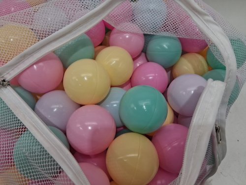 400pk Amazon Basics BPA Free Crush-Proof Plastic Ball Pit Balls with Storage Bag - pastel colors (Model: 76188P) image 3