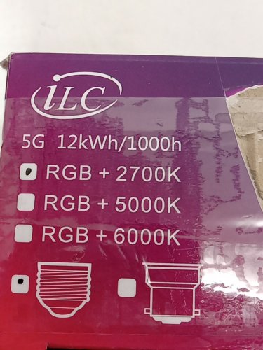 2pk ilc RGBW REMOTE CONTROL LED LIGHT BULB - 12w, 2700k - WHITE (MODEL: br18-sh4q) image 6