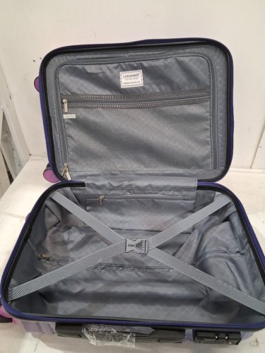 3pc larvender 20" hardshell roller carry on luggage set with duffel bag & toiletry bag - midnight berry - (model: 5515-b) image 12