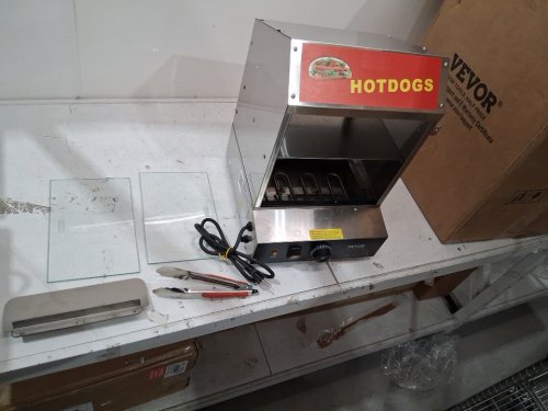 FOOD WARMER DISPLAY with 2 tiers for hot dogs and buns - 1200w - 60hz - 24qt storage - (model: NB-RGG-001x) image 2