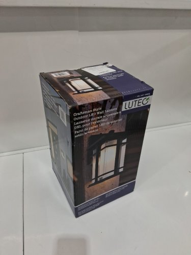 LUTEC CRAFTSMAN STYLE OUTDOOR LED WALL LANTERN - 12.5" X 7.5" X 7" - BLACK (MODEL: 1806320) image 2