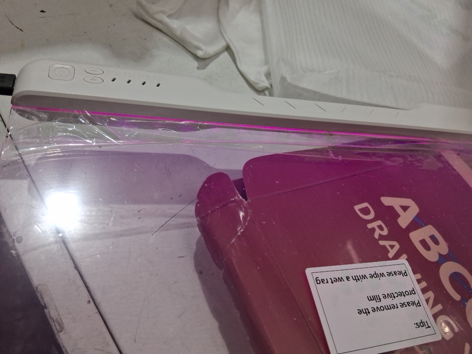 abcool rechargeable led drawing board - 17" - white image 2