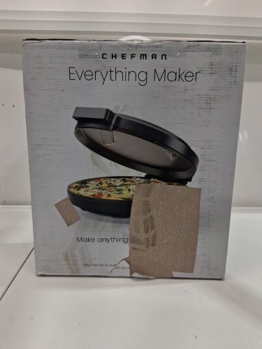 chefman everything maker and pizza oven - 12" - 1440w - 120v - black (model: rj58-em-midnight) image 5
