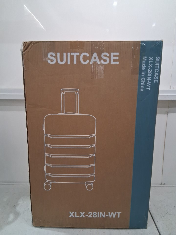 Sweetcrispy Hardshell Expandable Luggage Suitcase with Spinner Wheels & TSA lock - 28" - White/black (MODEL: XLX-28WT) image 2