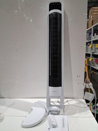 omnibreeze premium 38" Rotating tower fan with wifi CONTROL, 5-SPEEDS & REMOTE - white/BLACK (model: 5333021/dc2313r-g) image 3