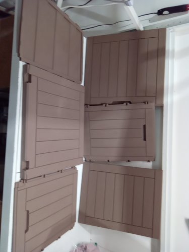 outdoor resin deck storage box - 20" x 24" x 20" - BROWN image 3