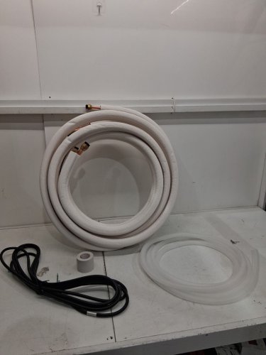 Premium Mini Split Line Set AC Copper Tubing Pipe with Thickened Insulated Coil - 3/8" and 3/8" - 25ft - White (Model: JSY-SS-SKU15) image 2