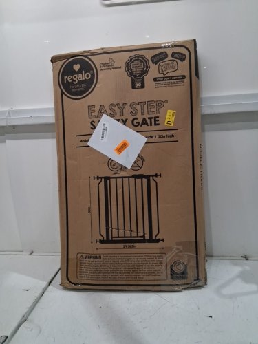 REGALO EASY-STEP METAL WALK-THROUGH SAFETY GATE, 30" X 29'' - 38.5'' - WHITE (MODEL: 1160DS) image 2