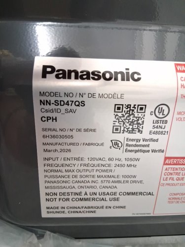 PANASONIC COMPACT GENIUS 1000W MICROWAVE OVEN - STAINLESS STEEL (MODEL: NN-SD47QS) image 5