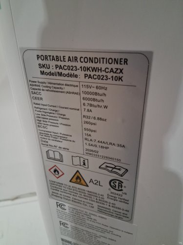 4-in-1 euhomy Portable Air Conditioner, Mini AC Unit with Powerful Cooling, Dehumidifier, Fan, and Quiet Sleep Mode - 10000 BTU - white (model:PAC023-10KH) image 4