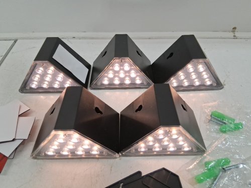 6PK ANTI-THEFT SOLAR LED STAIR LIGHTS - 3000K - BLACK image 2