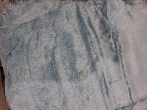 SILHOUETTE HOME DECO RECTANGULAR  WASHABLE FAUX FUR FLUFFY AREA RUG CARPET - 6FT X 4FT - BABY BLUE image 3