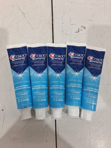 5PK Crest 3D White Advanced Teeth Whitening Toothpaste - Arctic Fresh - 135ML EACH (model: 1746658) image 3