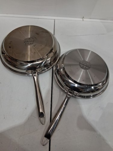 2pc meyer accolade induction oven safe no drip professional cookware pan set -  9.5" / 11" - stainless steel (MODEL: 1801554) image 4