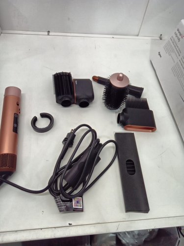 6PC DYSON i.d curly + coily airwrap multi styler and hair dryer with bluetooth - amber silk ( model: hs08) image 5