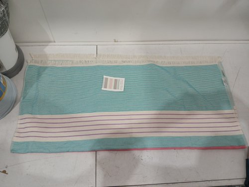 Fouta Made In Portugal Beach Towel - 40" x 70" - Blue/PINK/WHITE (Model: 1945889) image 2