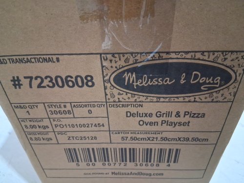 62PC Melissa & Doug Wooden Deluxe Barbecue Grill, Smoker and Pizza Oven - 1.5+ years - multi-colour (model: 30608) image 5
